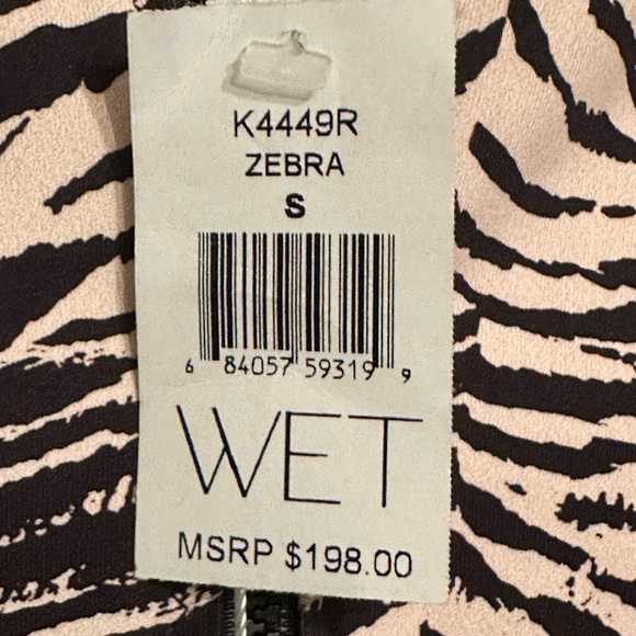 NWT Wet Swimwear Ethical Select Shop Eliana Zebra Print Long Sleeve Swimsuit - Picture 11 of 12